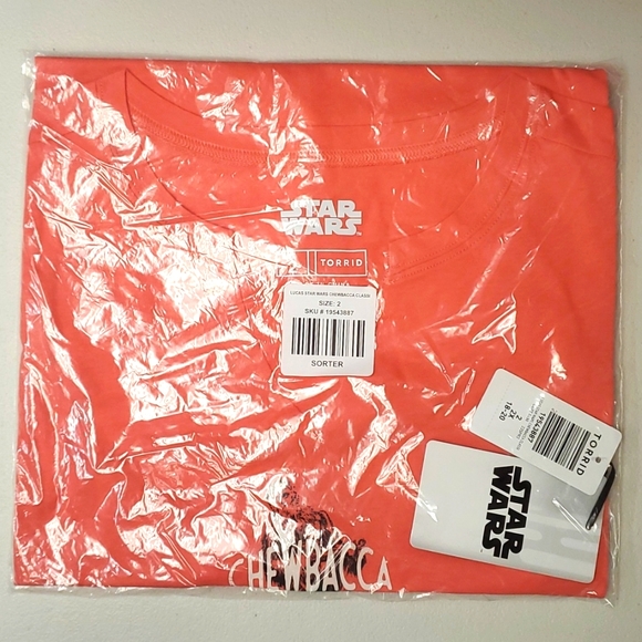 ❤️NWT VINTAGE TORRID TEE - STAR WARS CHEWBACCA TOP - CLIP NECK SHIRT PLUS SIZE - Picture 6 of 15